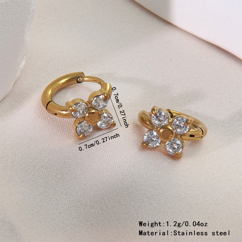 Floral Stainless Steel Plated Earrings for Women