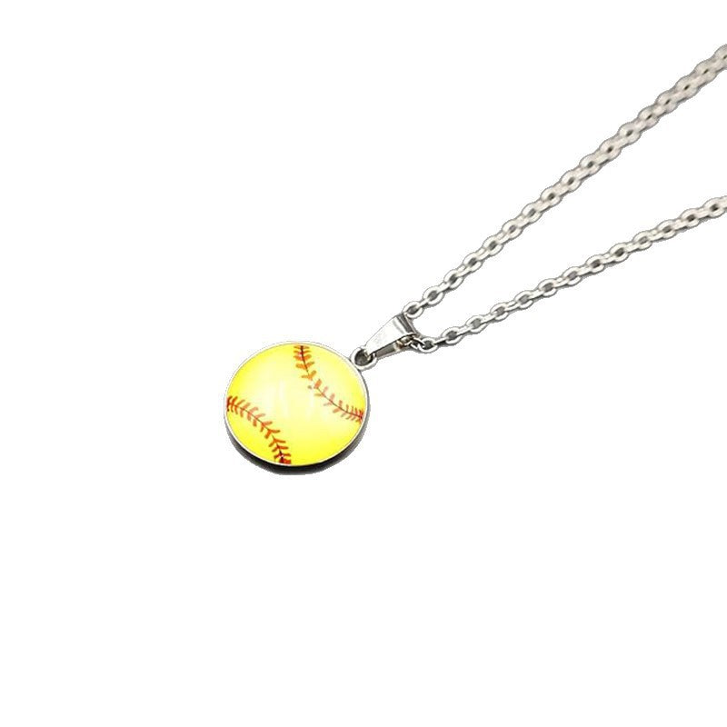 Sporty Geometric Round Pendant Necklace Zinc Alloy 18K Gold Plated Chain Unisex Jewelry