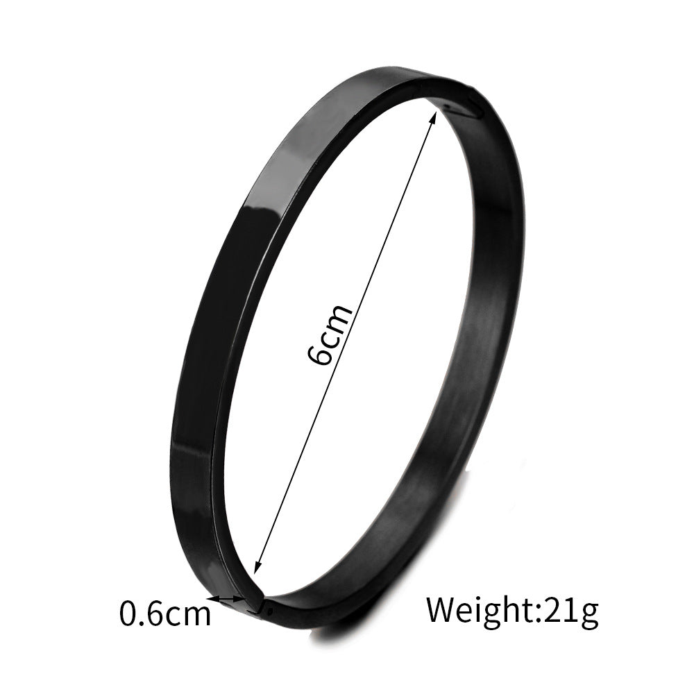 Geometric Gold Plated Titanium Steel Stainless Steel Bracelet