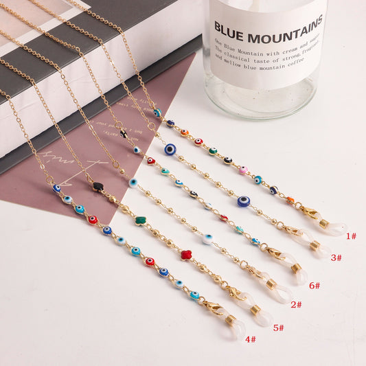 Evil Eye Alloy Glasses Chain and Mask Chain