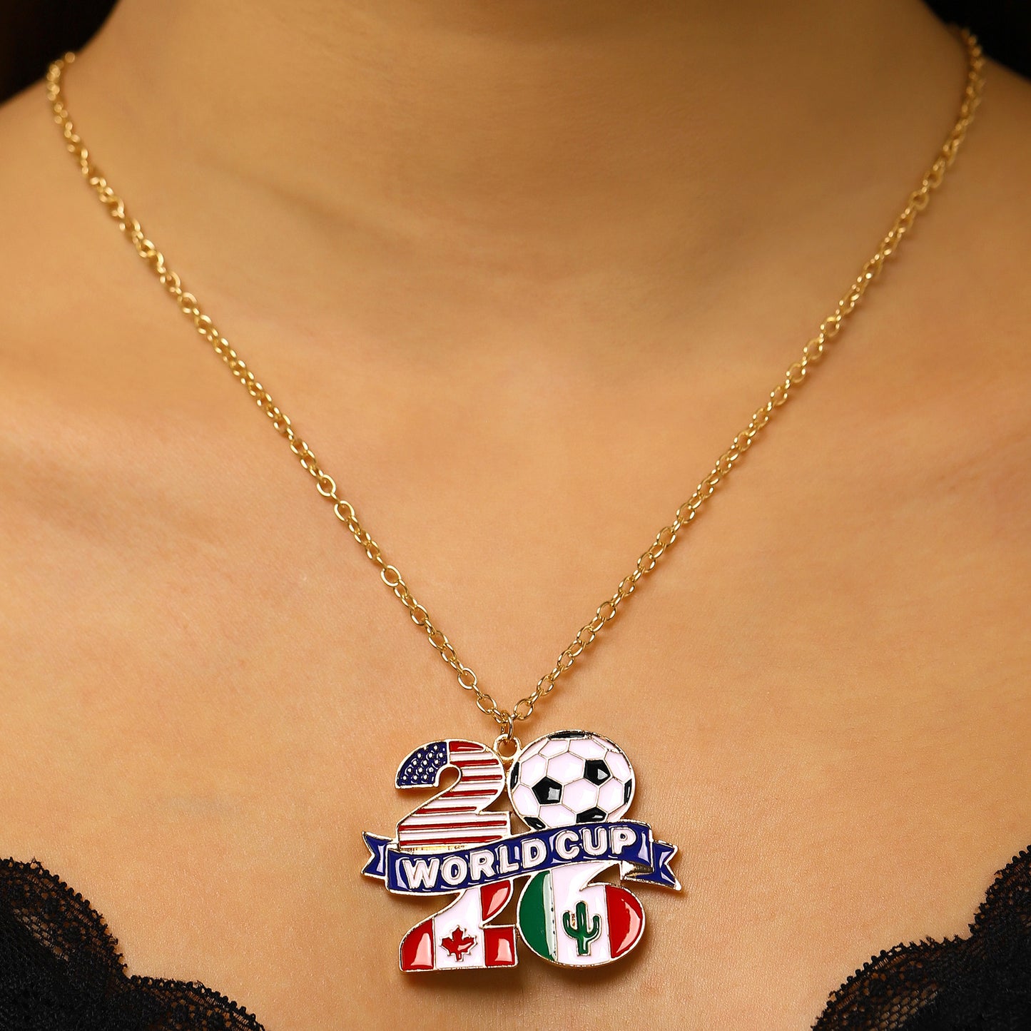 Set di collane con pendente a croce numerato in lega di zinco placcato casual per unisex