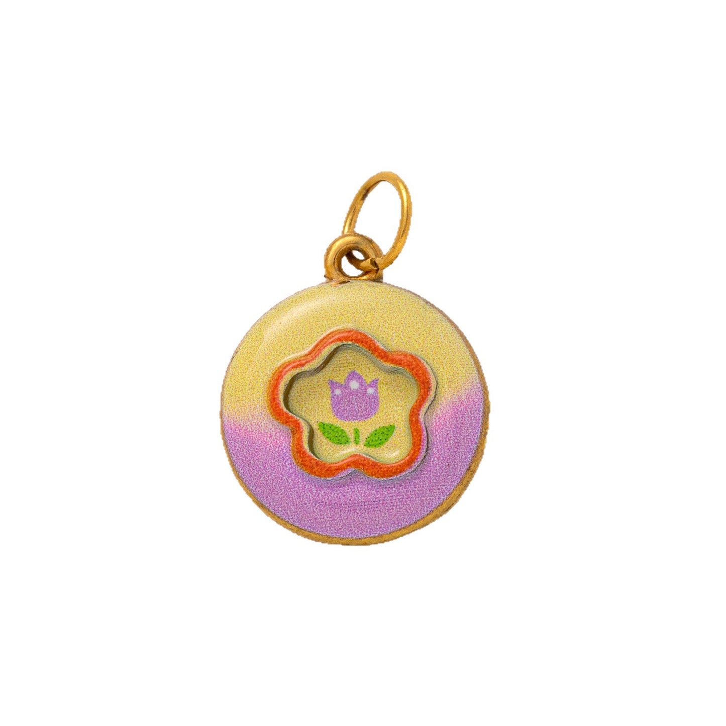 Vintage 18K Gold Plated Stainless Steel Pendant Charm Bar for Women