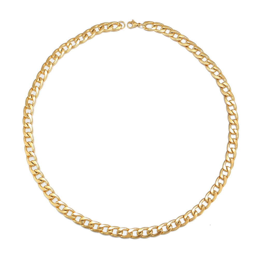 Hip-hop Punk Geometric Titanium Steel Rope Chain Necklace Unisex