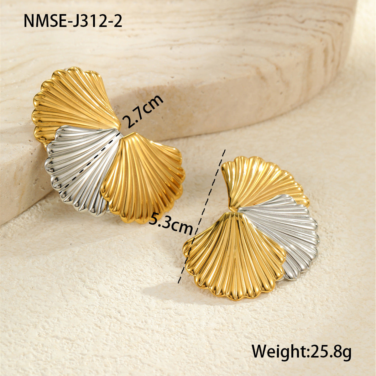 Pendientes de Tachuela de Acero Inoxidable Geométricos con Textura de Rombo y Acabado Chapado para Mujer