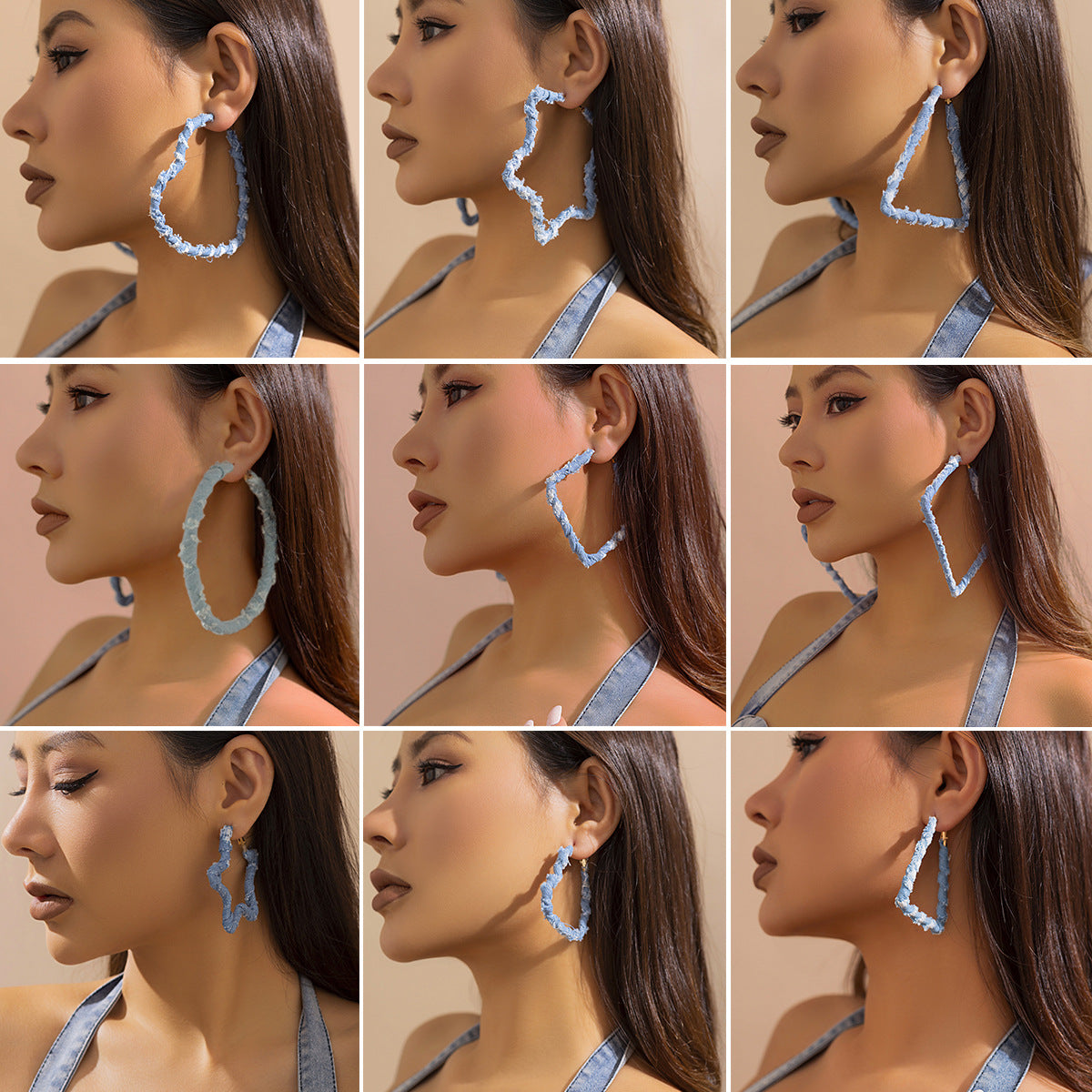 Minimalist Wraparound Circular Hoop Earrings for Women in Metal Alloy with Handcrafted Finish