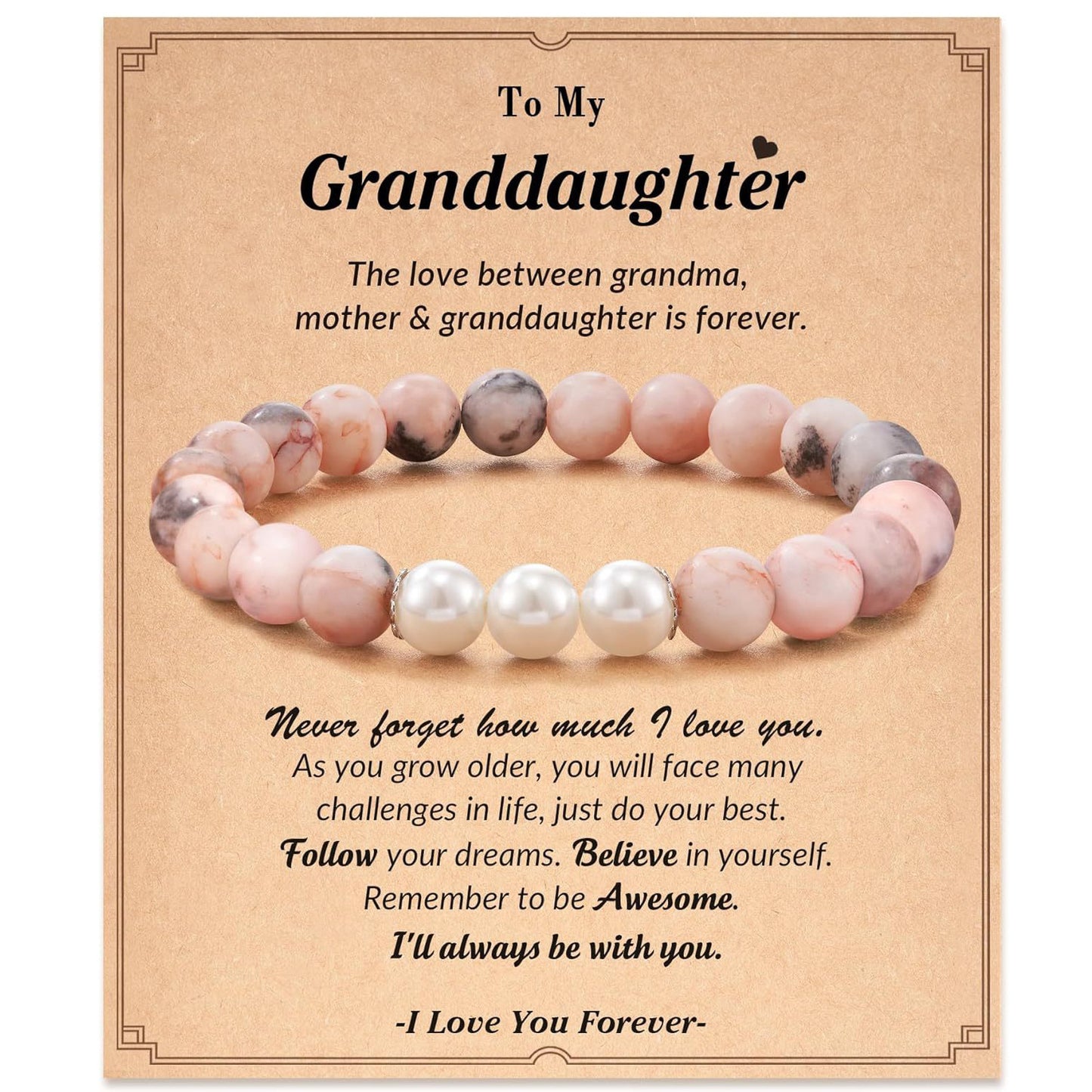 Sweet Geometric Zebra Print Pearl Bracelet for Women