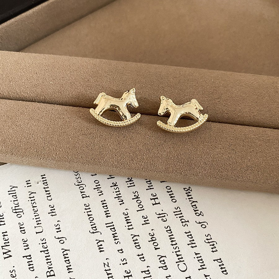 Orecchini a perno in acciaio al titanio con forme geometriche, zirconi e occhio di tigre, da donna, stile minimalista di lusso per l'ufficio e l'uso quotidiano