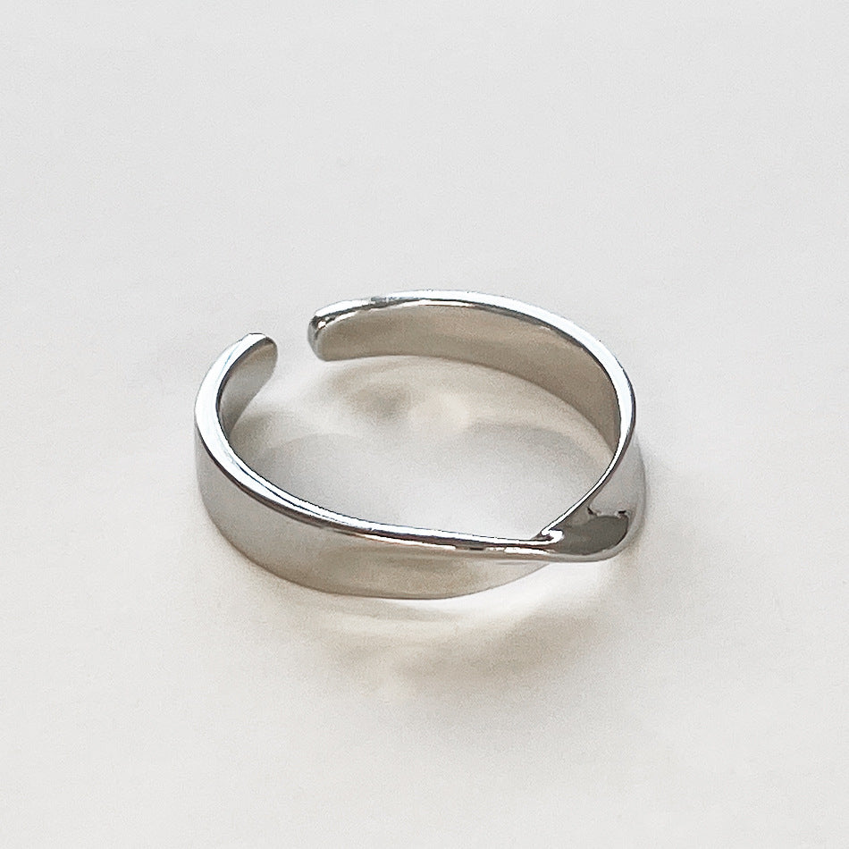 Anello regolabile a cuore in argento sterling 925 da donna