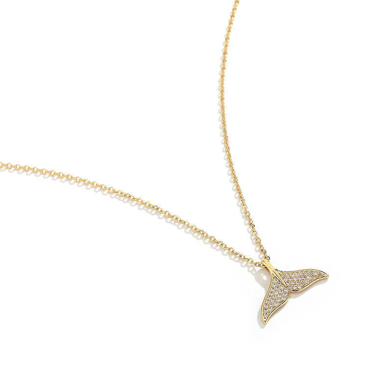 Mermaid Tail Titanium Steel Choker Necklace for Women Short Minimalist Elegant Neck Chain with Plated Finish