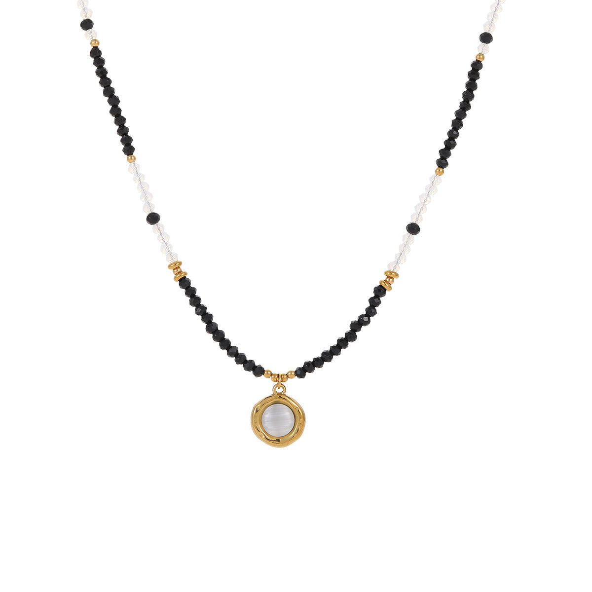Collar de acero inoxidable con forma de estrella a la moda para mujer, colgante geométrico de lujo ligero con acabado chapado en cadena estándar