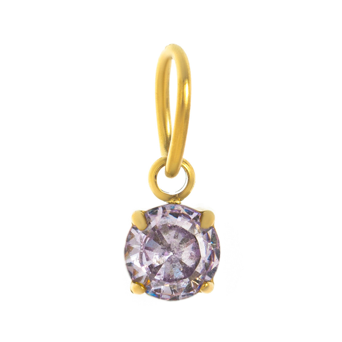 Vintage Geometric Stainless Steel 18K Gold PVD Plated DIY Charm Bar Necklace with 12 Birthstones