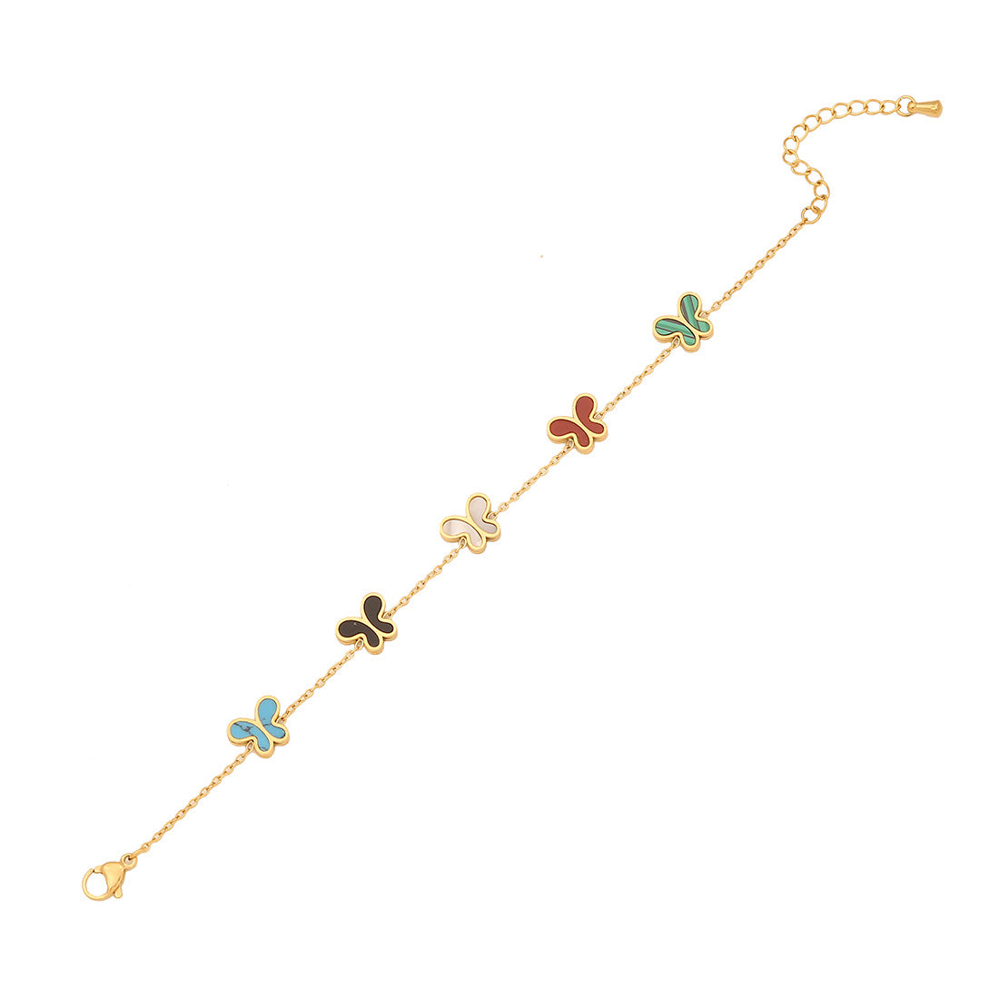 Fashionable Butterfly Pendant Necklace Set in Stainless Steel with Plated Finish for Women