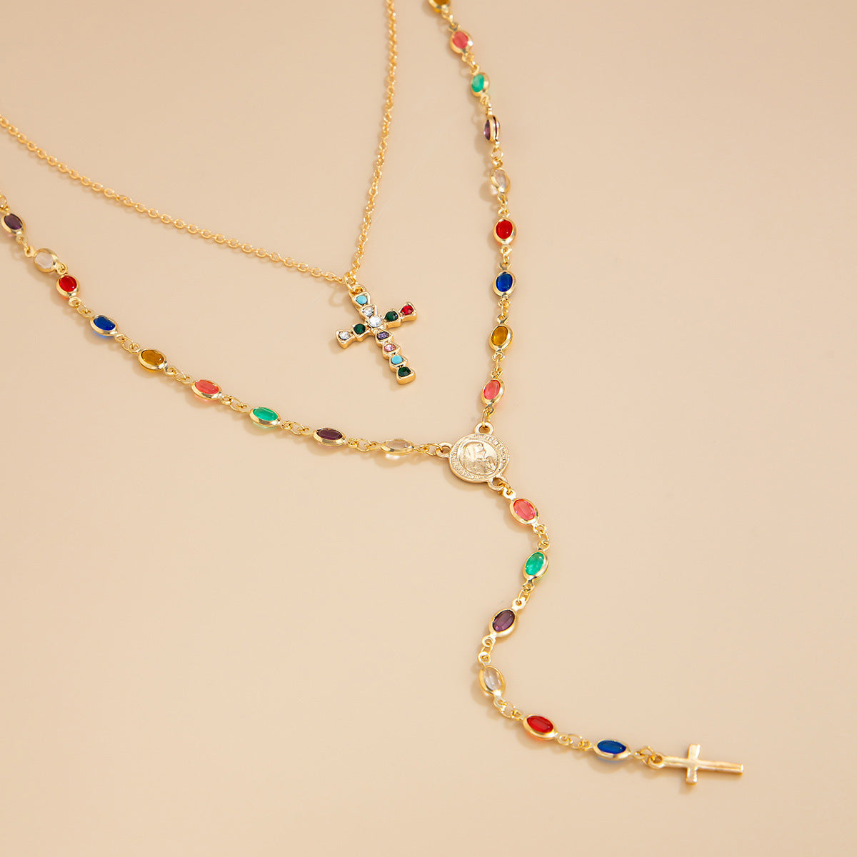 Juego de Collar con Colgante Floral de Circonitas Cúbicas de Aleación con Baño de Oro Elegante Casual para Mujer