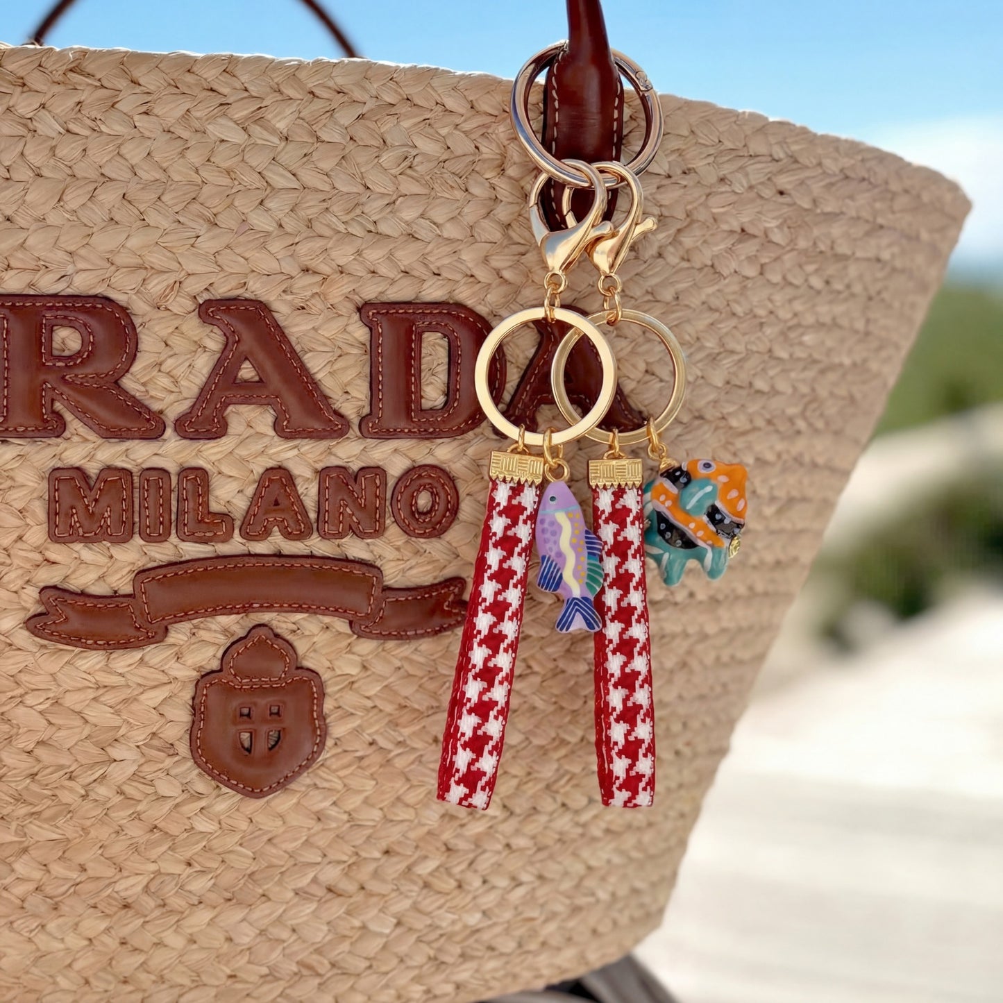Casual Plated Alloy Animal Charm Bar with Shell and Starfish Elements