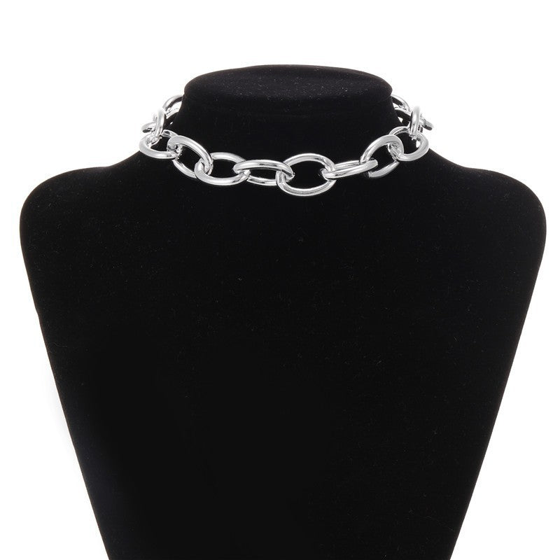 Casual Geometric Alloy Ball Chain Necklace