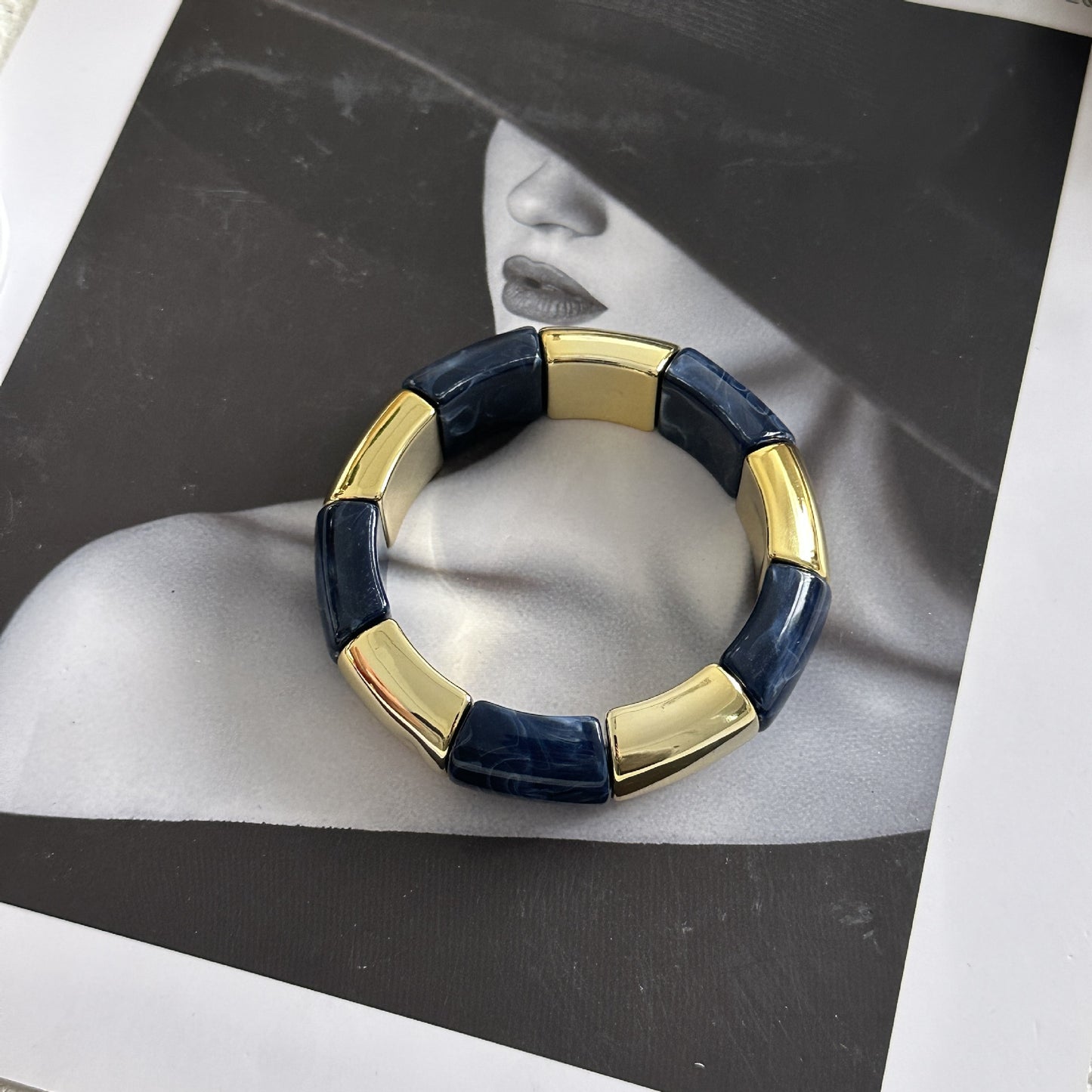 Vintage Square Drip Oil Acrylic Bracelet