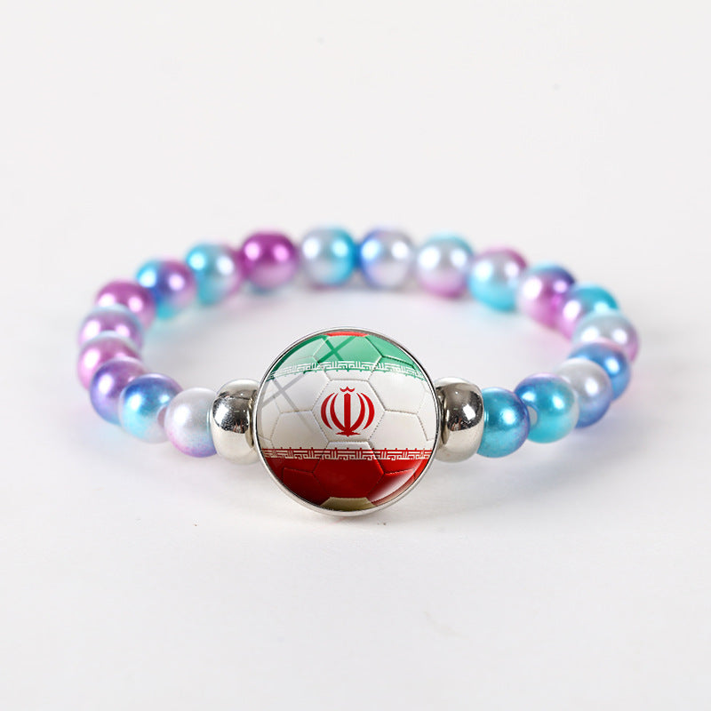 Bracciale unisex rotondo geometrico con perline di cristallo