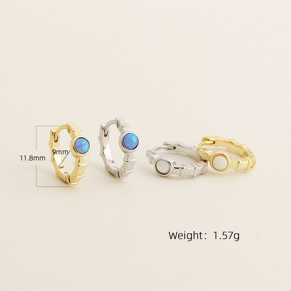 Pendientes trepadores de plata de ley 925 con forma geométrica minimalista y acabado chapado para mujer