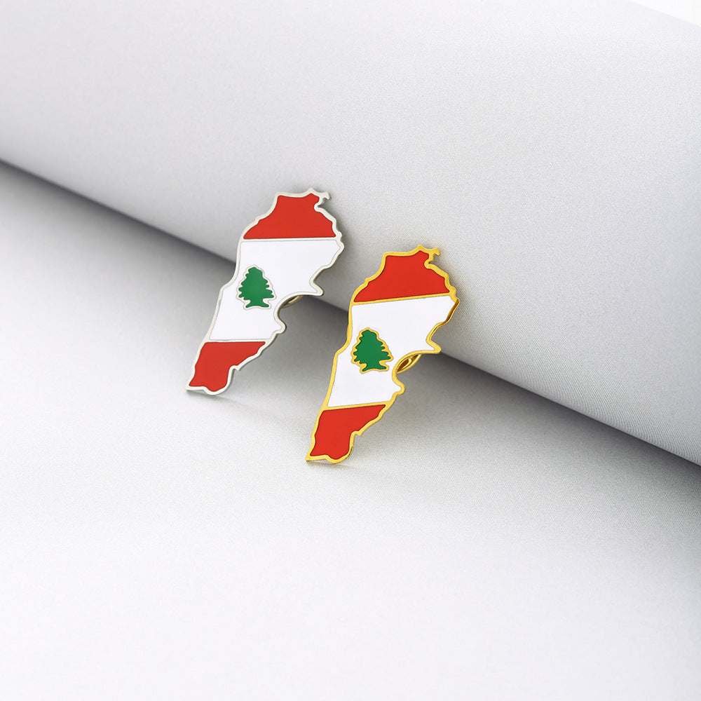 Broche de esmalte de acero inoxidable geométrico minimalista para hombres y mujeres
