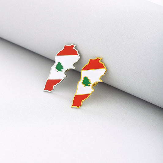 Minimalist Geometric Stainless Steel Enamel Brooch Pin for Men and Women