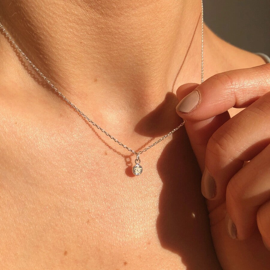 Elegant Square Brass Charm Bar with Gemstone and Cubic Zirconia Inlay for Women