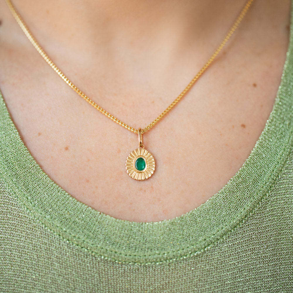 Vintage 18K Gold Plated PVD Titanium Steel Star Moon Geometric Cubic Zirconia Pendant Necklace Charm Bar for Unisex