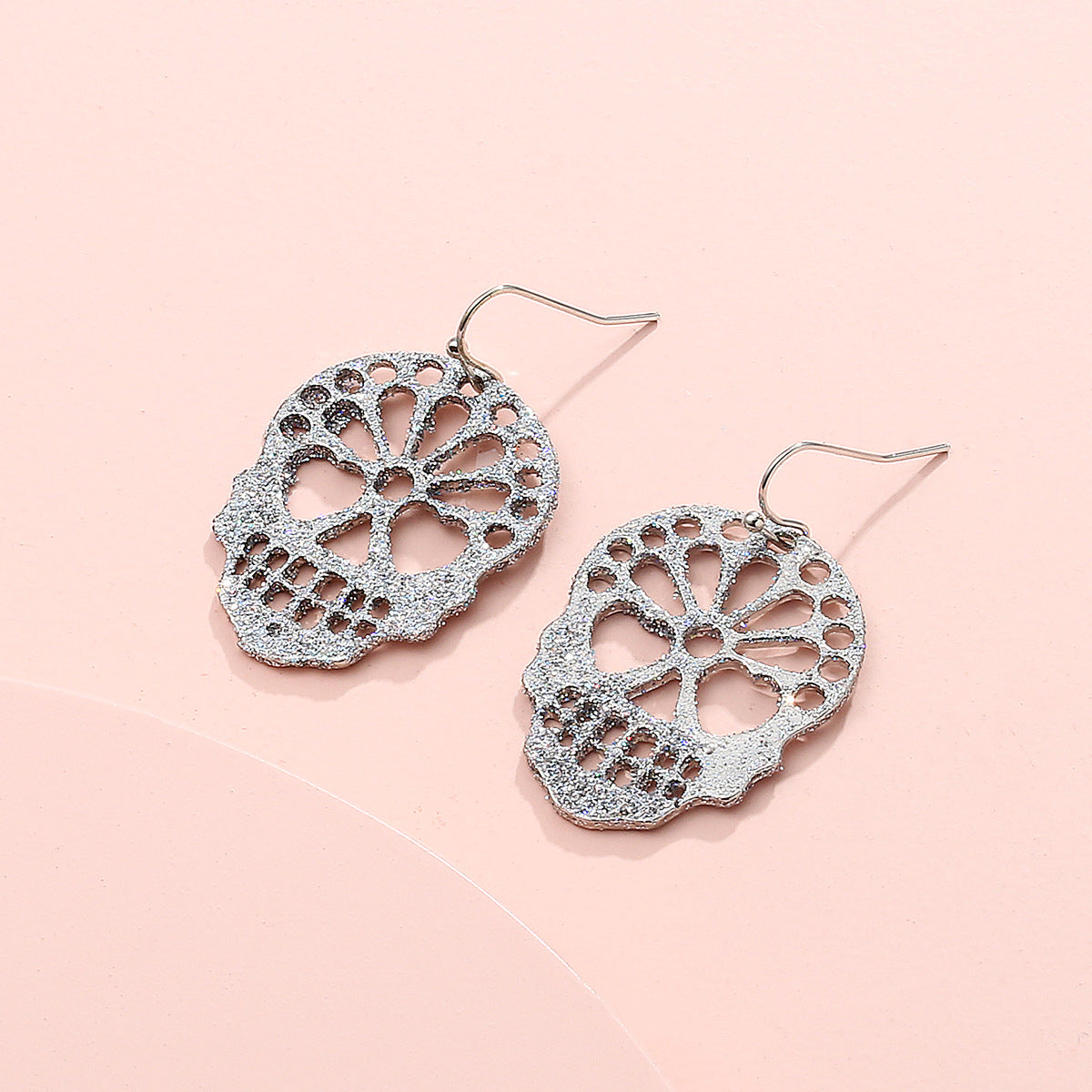Pendientes de Araña y Calavera con Temática de Halloween y Motivo de Calabaza en Aleación con Acabado Chapado en Oro para Uso Unisex