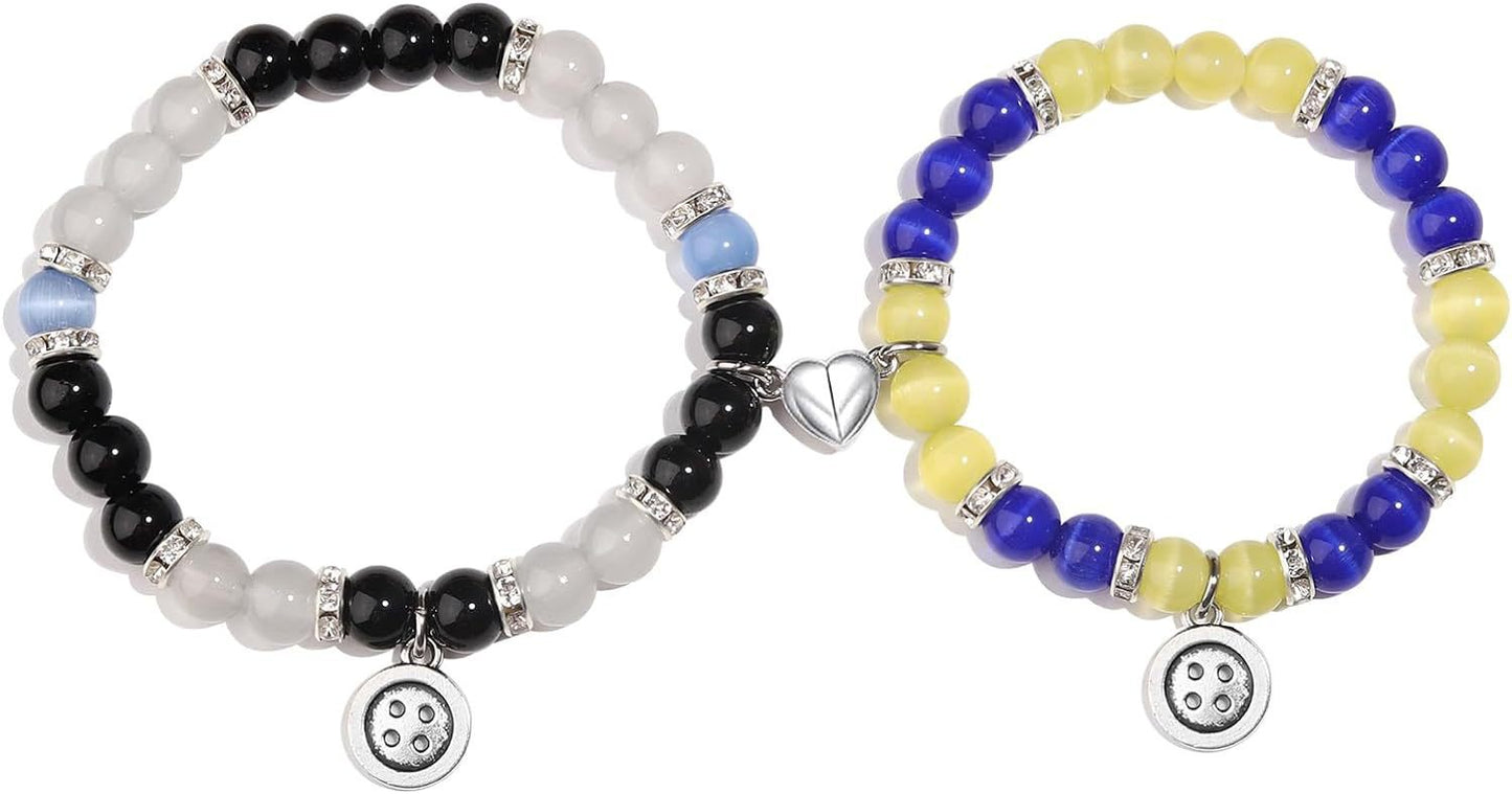 Sweet Heart Animal Shape Alloy Rhinestone Charm Bracelet for Couples