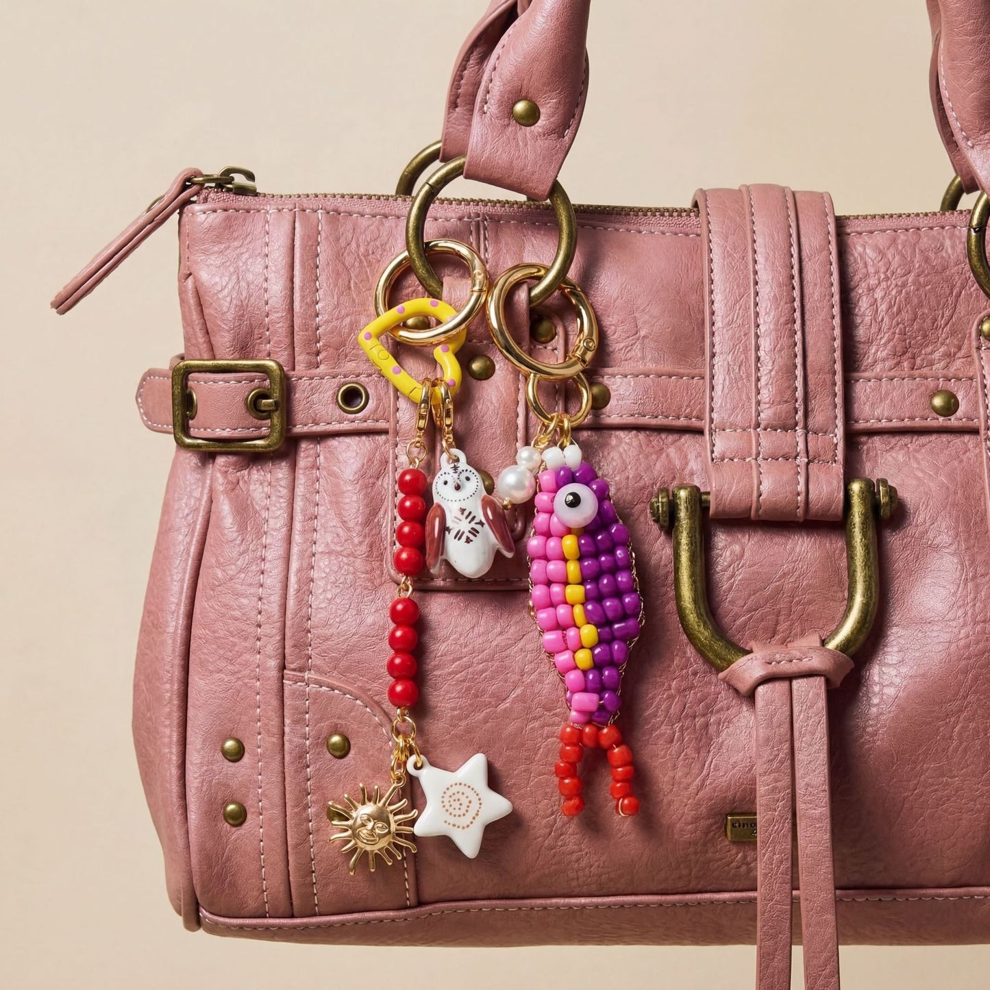 Minimalist Elegant Star Cartoon Alloy Plated Charm Bar for Bag Keychain