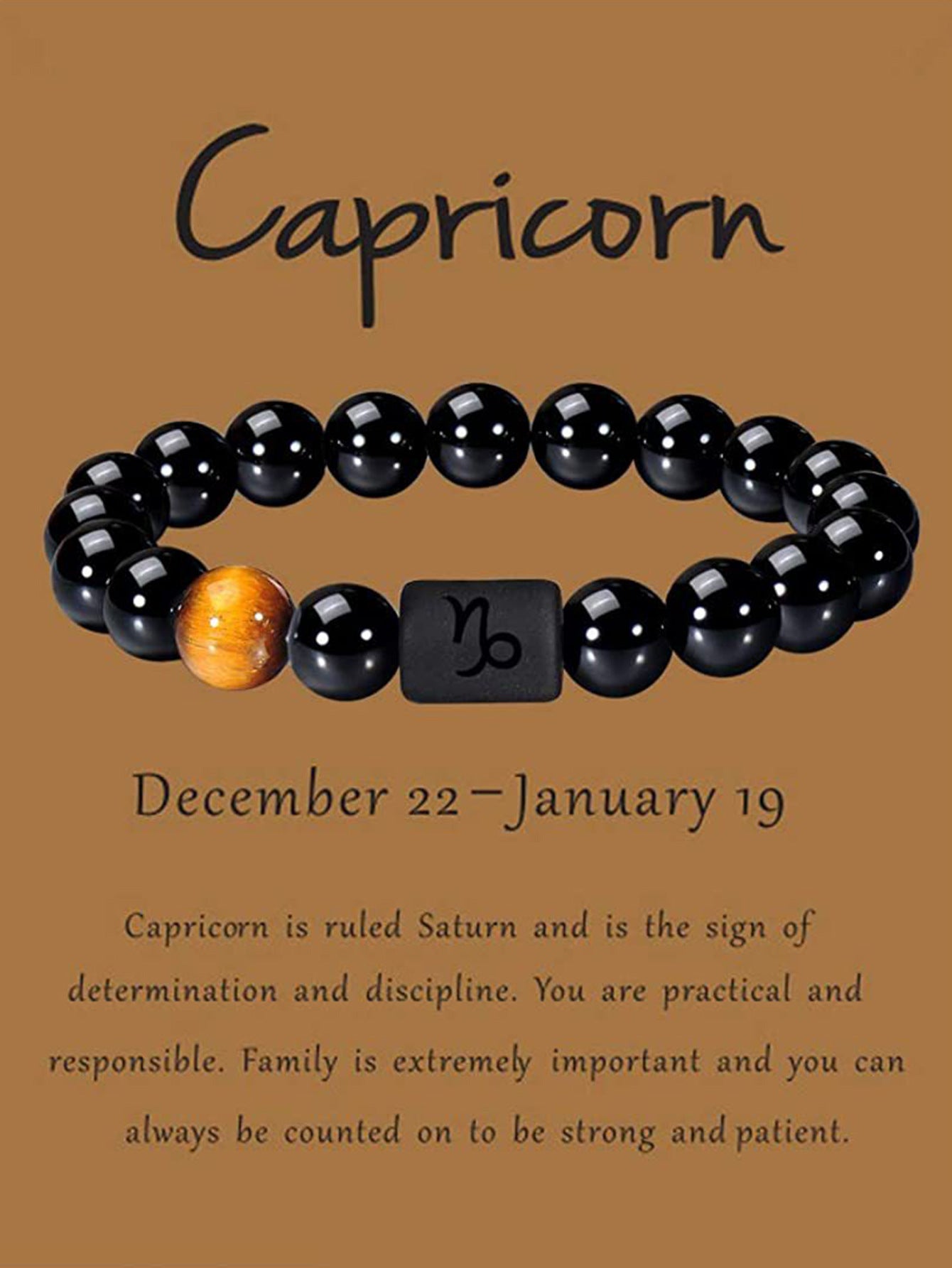 Unisex Natural Stone Zodiac Beaded Bracelet