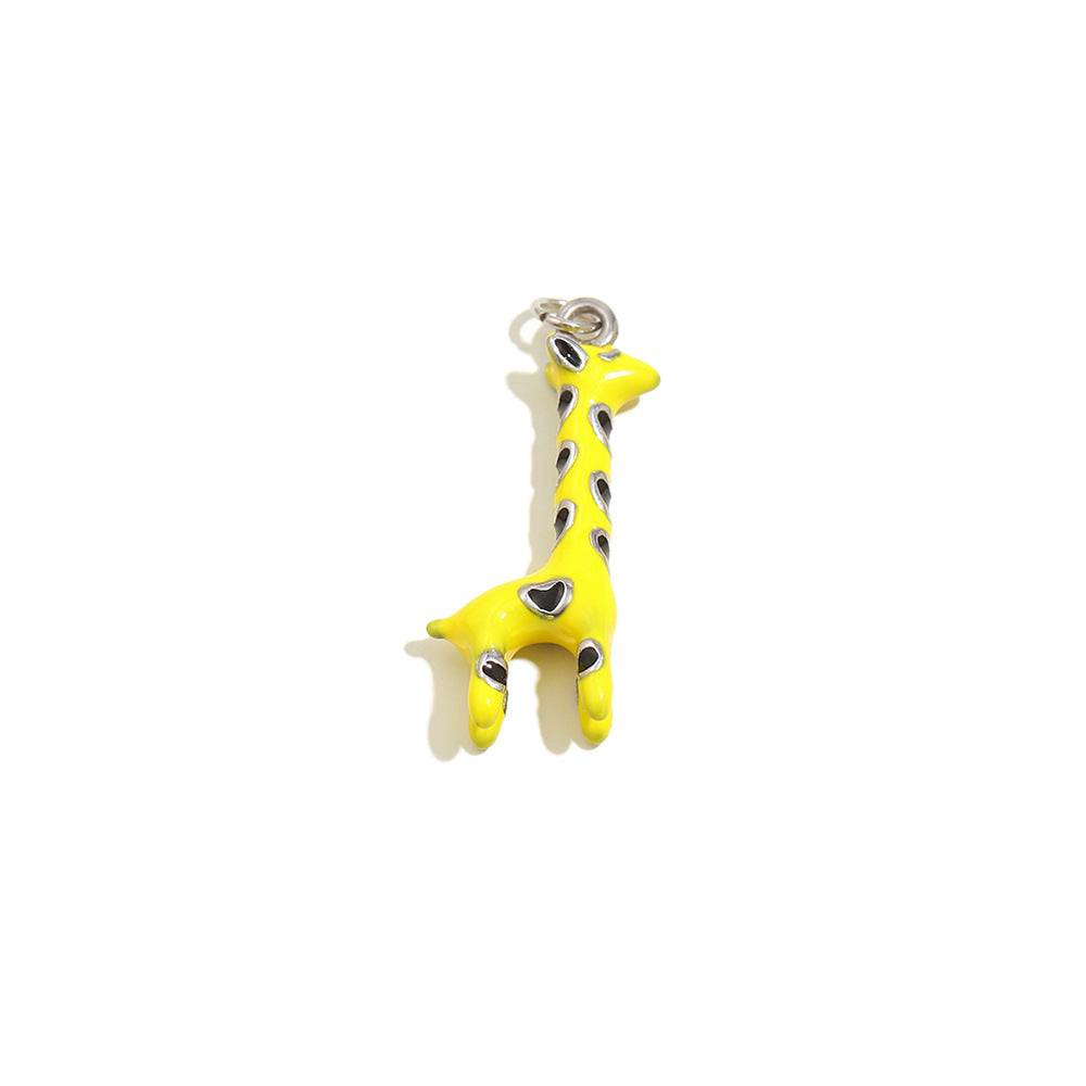 18K Gold Plated Drip Oil Animal Shape Stainless Steel Charm Bar