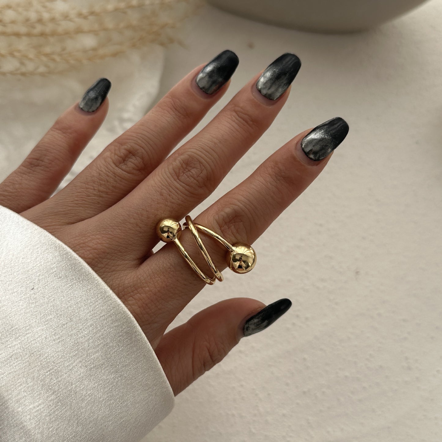 Bracciale alla moda con polsino largo in lega placcata oro, stile hip-hop e geometrico
