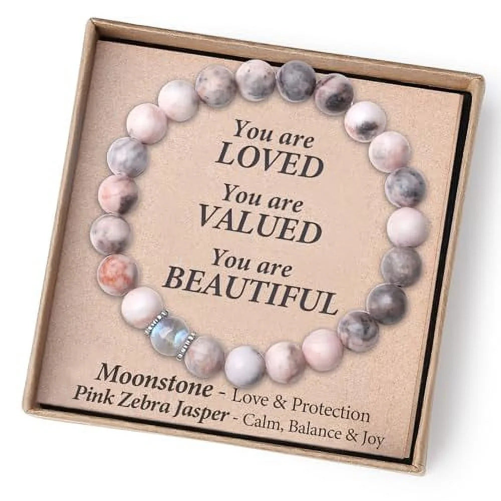 Vintage Bohemian Geometric Floral Natural Stone Crystal Bracelet for Women