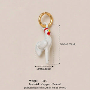 Luxury Plated Brass Animal Charm Bar Pendant Necklace
