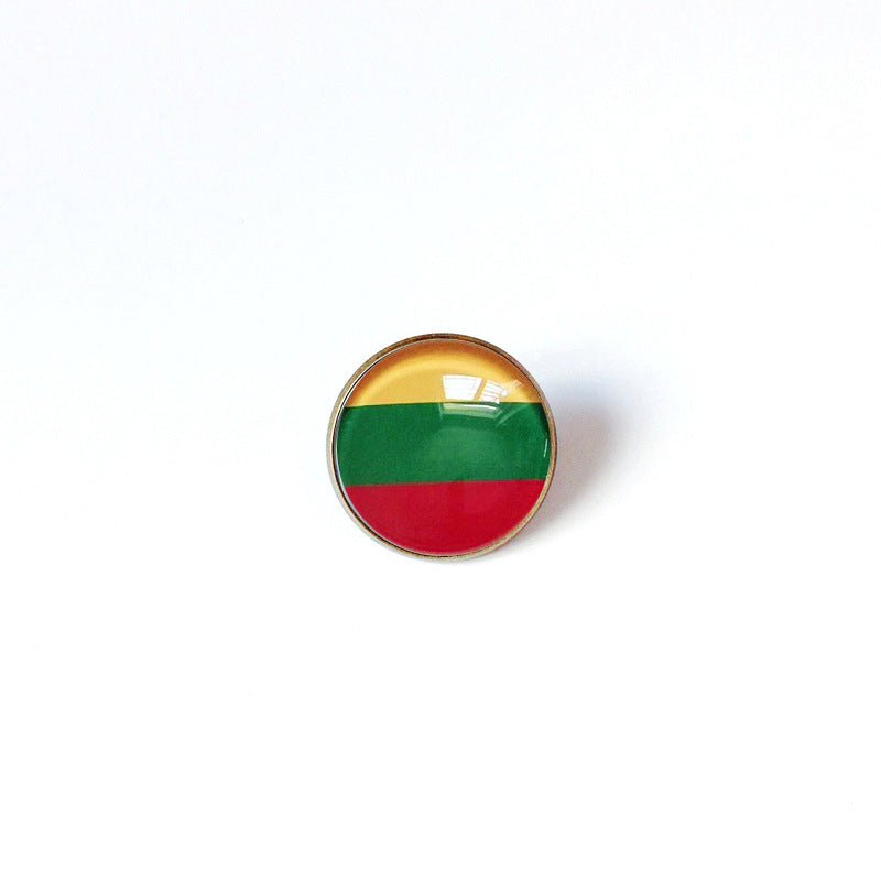 Pin de Solapa de Aleación Esmaltado Personalizado con Diseño de Bandera del Mundo para Hombres y Mujeres