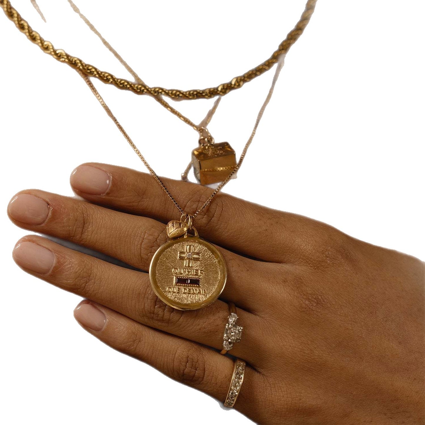 Vintage Plated Stainless Steel Pendant Charm Bar for Women