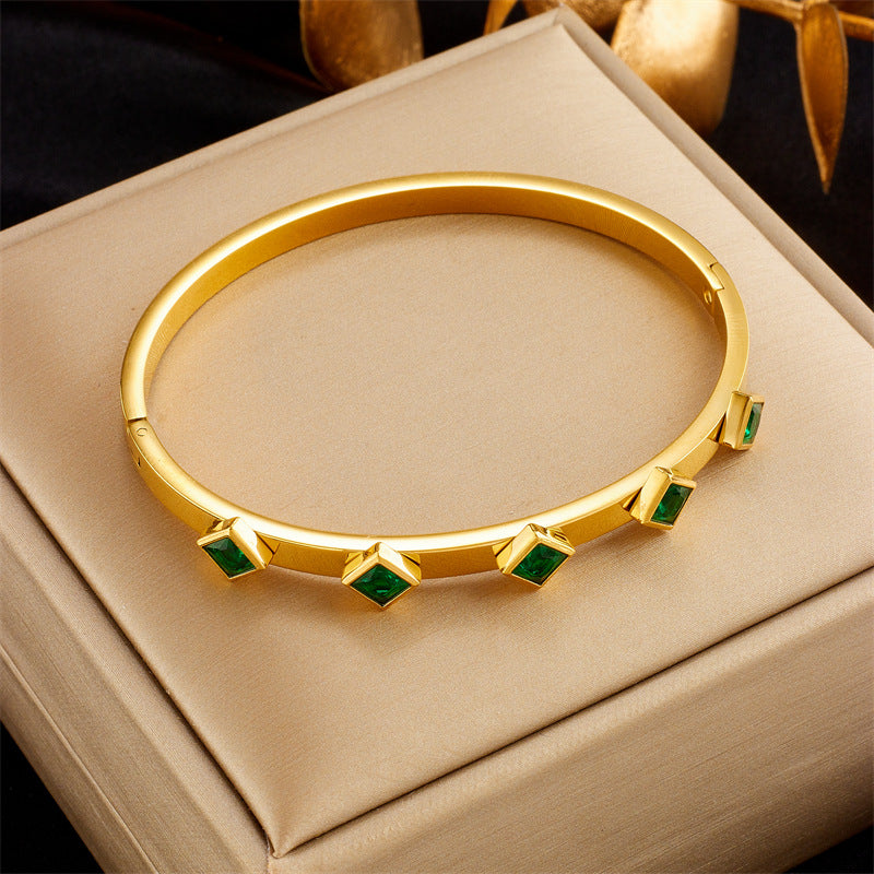 Fashionable Minimalist Heart-Shaped Rhinestone-Embellished Stainless Steel Bracelet with Multi-Layer Snake Chain and Butterfly Charm for Women