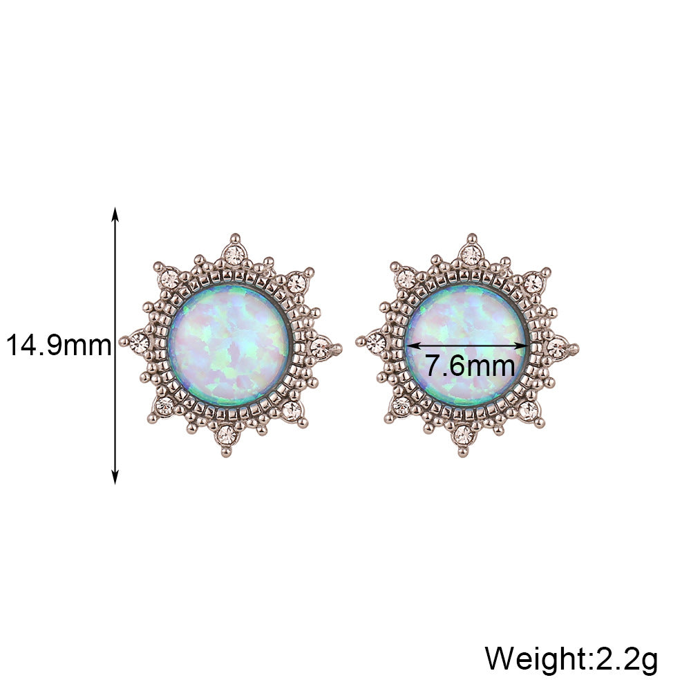 Minimalist Geometric Titanium Steel Earrings with Gold Plating for Women