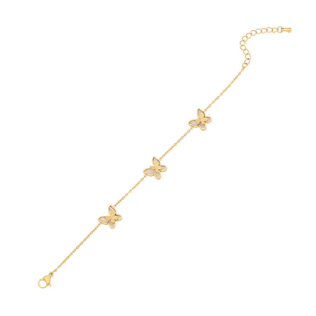 Set collana a farfalla con finitura opaca dolce con ciondolo a cuore in acciaio inossidabile su catena O per donna