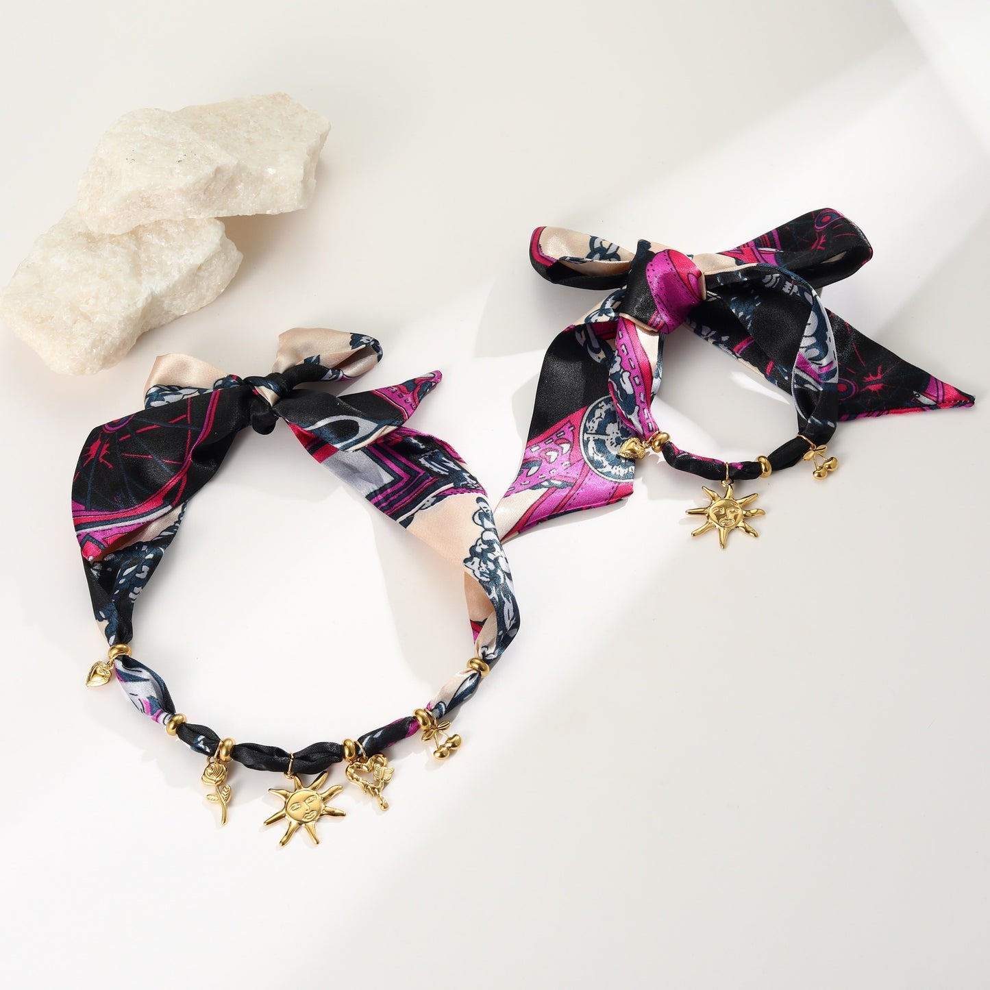 Collana da donna con pendente geometrico alla moda in acciaio inossidabile con finitura placcata