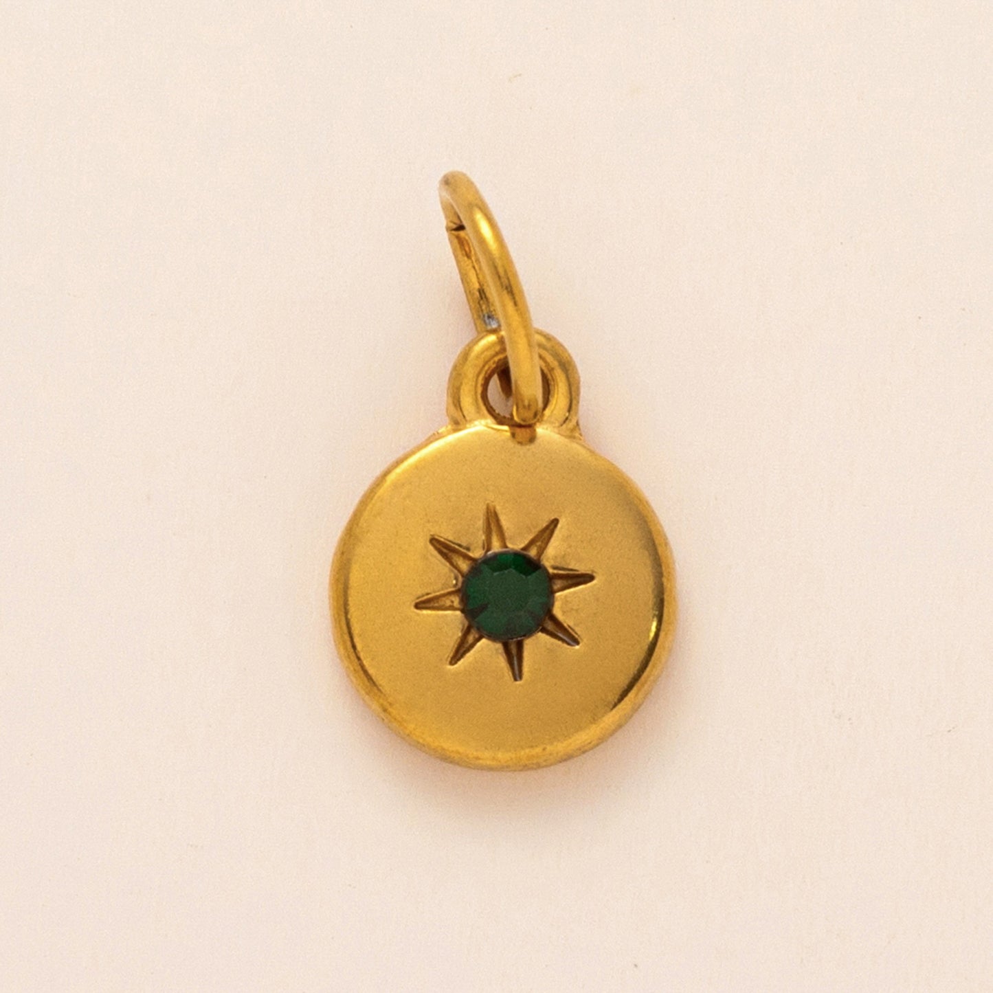Vintage Round Stainless Steel 18K Gold Plated PVD DIY Charm Bar