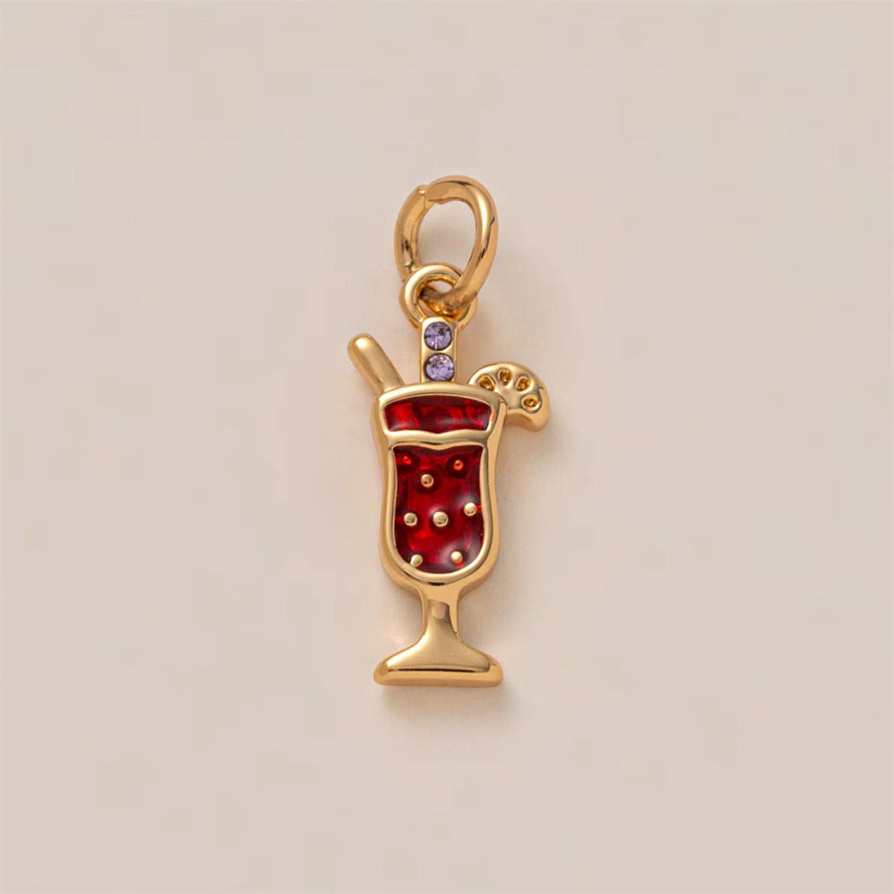 Minimalist Gold Plated Brass Heart Charm Bar