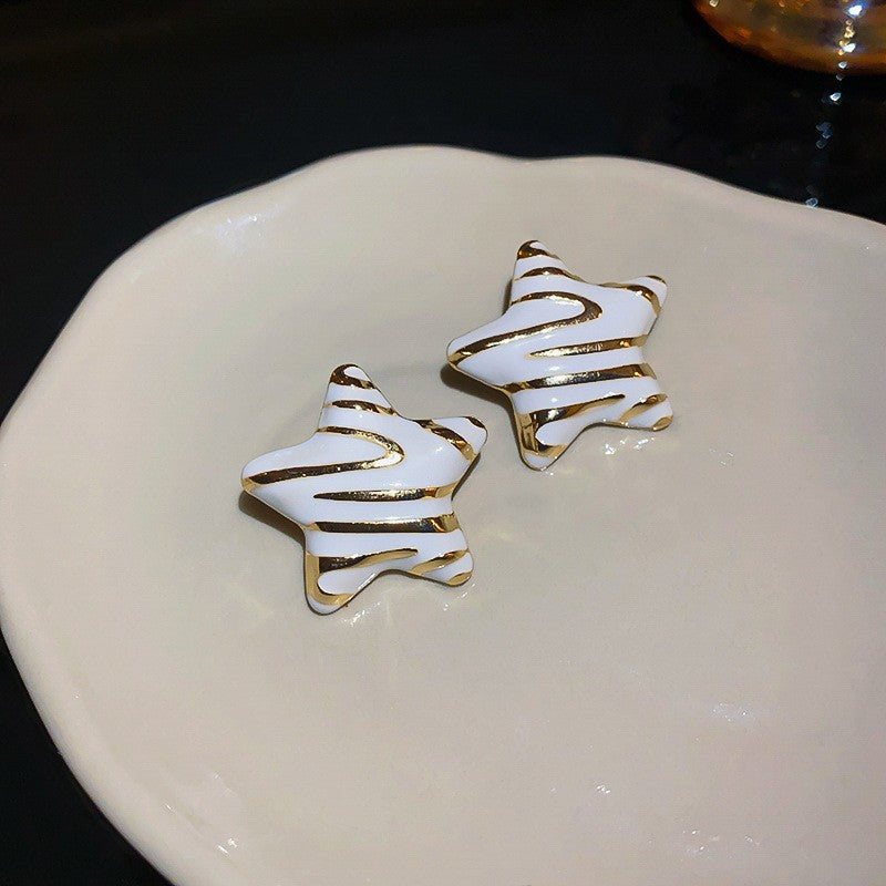 Vintage-Style Dripping Water Drop and Geometric Earrings in Alloy with Rhinestone Inlay for Women