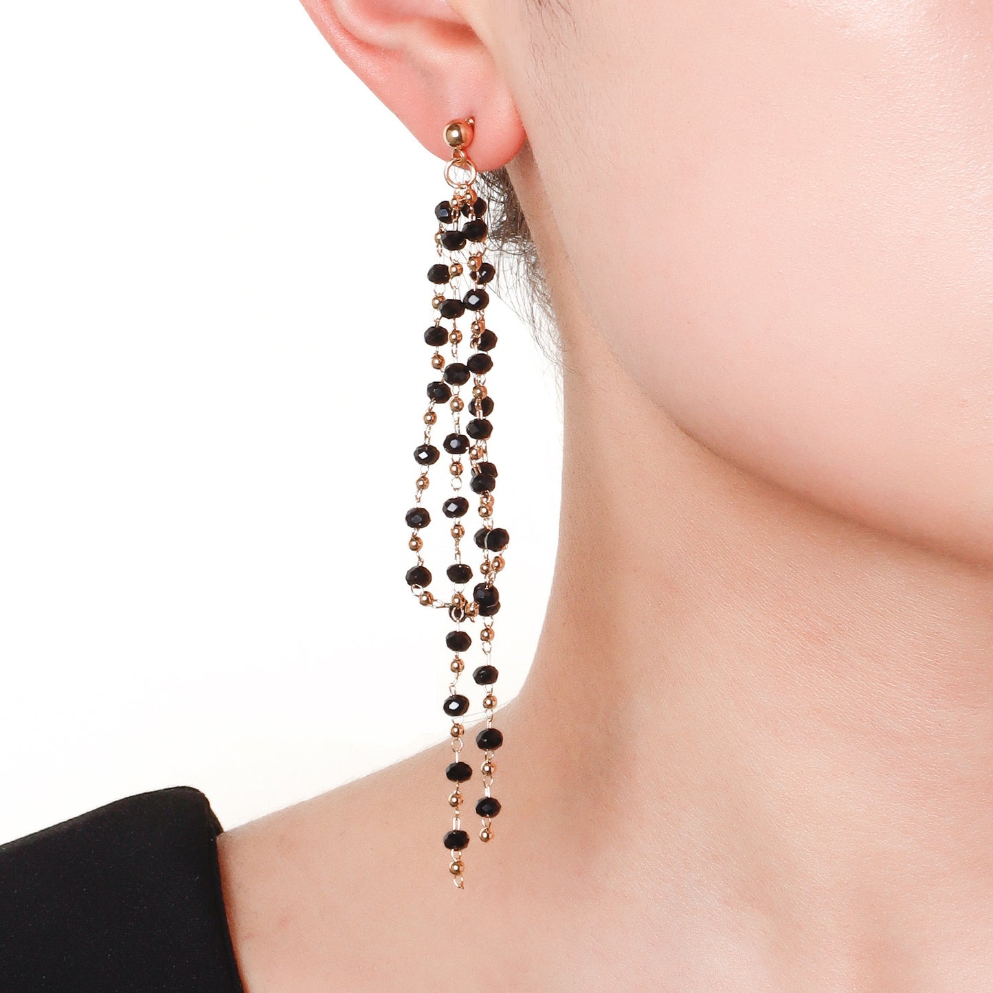 Minimalist Geometric Pendant Earrings with Plated Metal Finish for Women