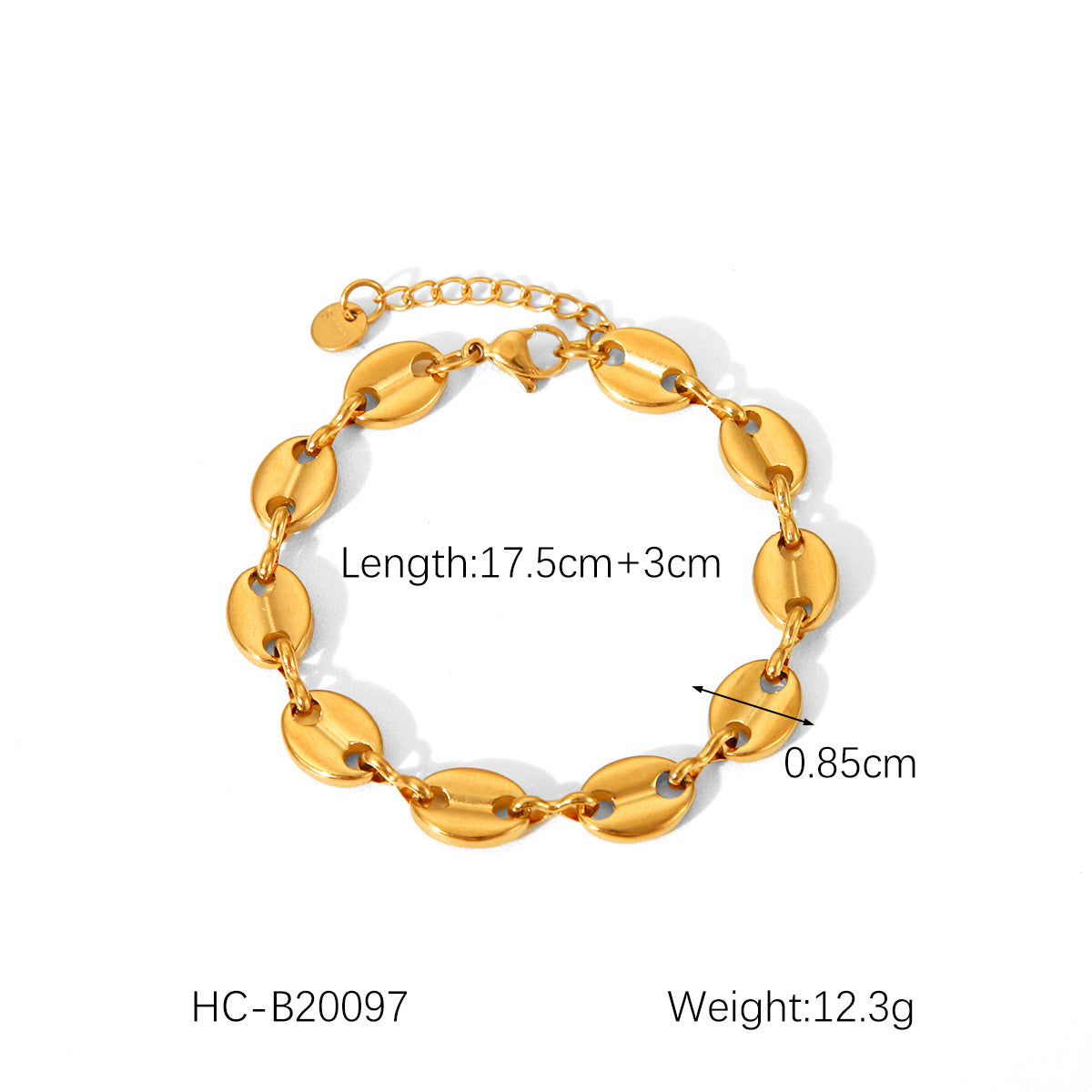 Bracciale in acciaio inossidabile geometrico stile INS con catena a corda ritorta, catena a lama, catena Figaro e catena Snake placcate in oro 18 carati