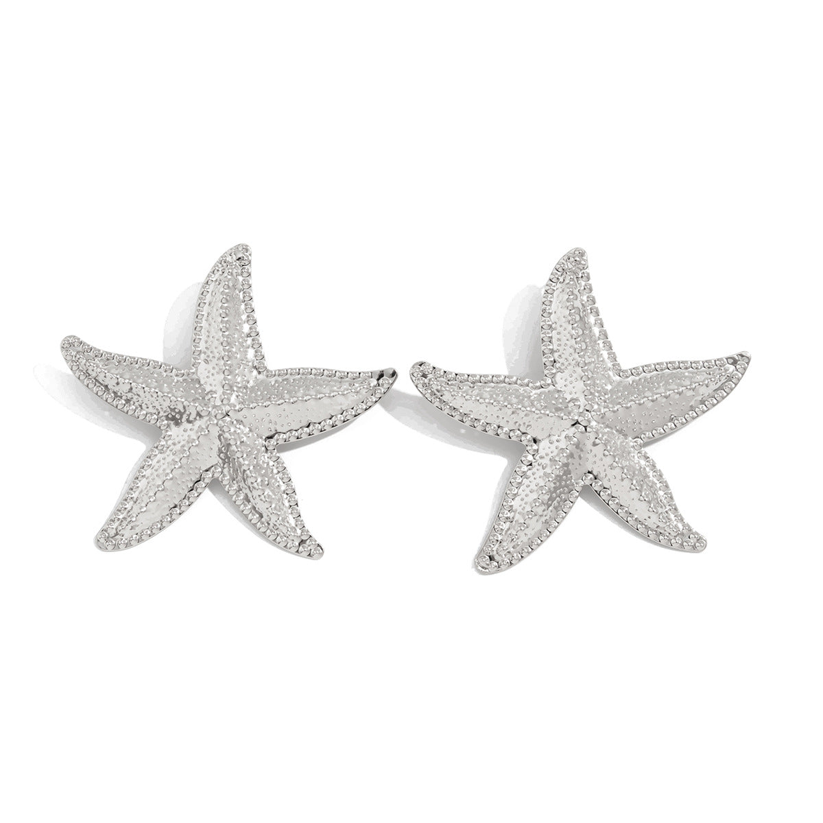 Exaggerated Star Geometric Plated Iron Earrings for Women