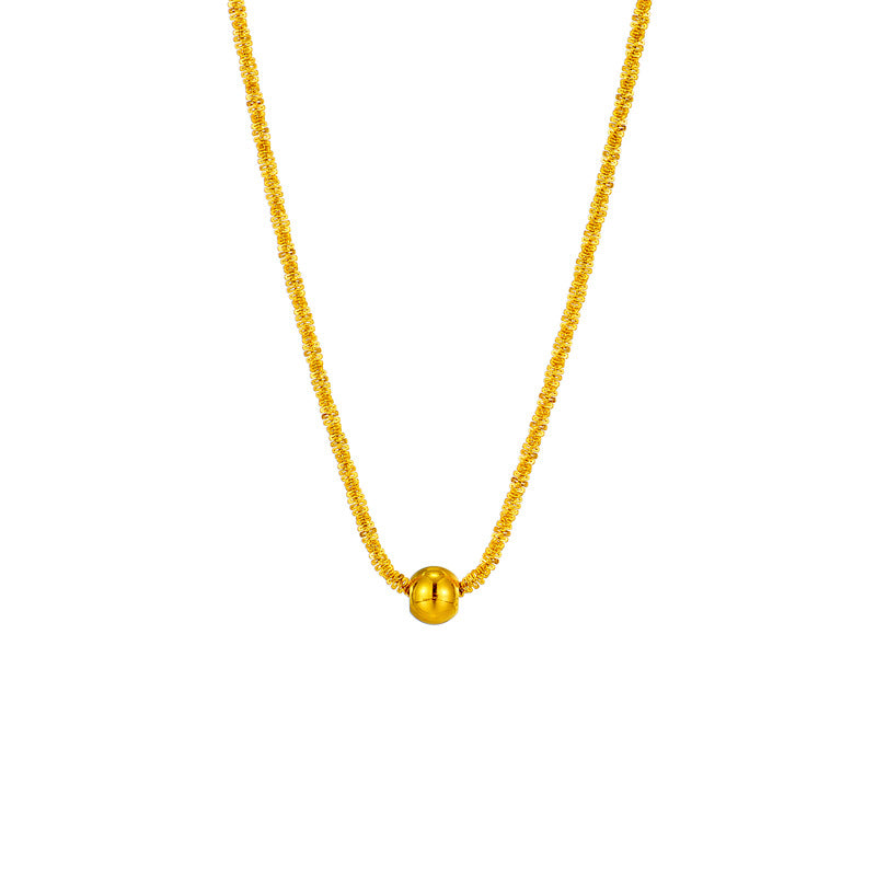Minimalist Geometric Titanium Steel Snake Chain Necklace with Plated Finish for Women