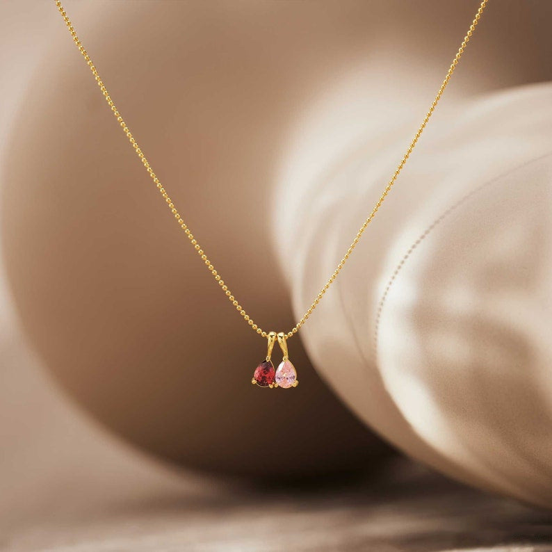 Collana a catena con ciondolo geometrico a goccia in acciaio al titanio placcato oro 18 carati, con barra a charm, unisex