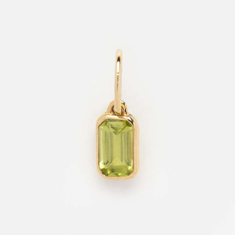 Minimalist Square Brass Pendant with Cubic Zirconia Inlay DIY Charm Bar for Women
