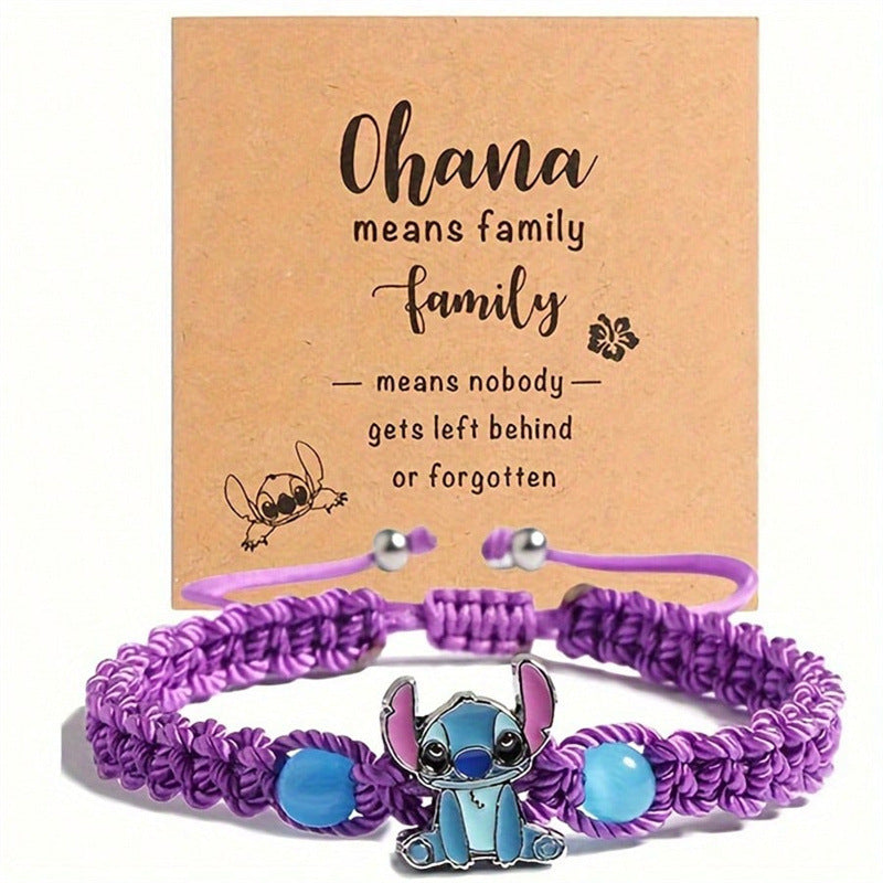 Bracciale Artigianale per Bambini con Ciondolo a Stella in Lega Ispirato al Cartone Animato della Principessa Anna